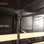 Carrocería de estacas con banda en material ecológico