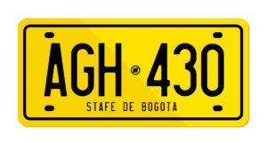 placas amarillas colombia