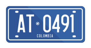 placas azules colombia