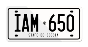 placas blancas colombia