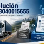 Resolucion 20263040015655 sobre cambios al transporte de carga en Colombia, cupos, reposicion vehicular y nuevo esquema regulatorio