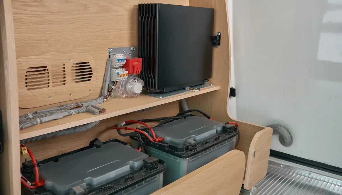 Sistema eléctrico auxiliar independiente para equipos de una oficina móvil
