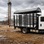 Carro taller para hidrocarburos sobre vehículo doble cabina con carrocería técnica abierta